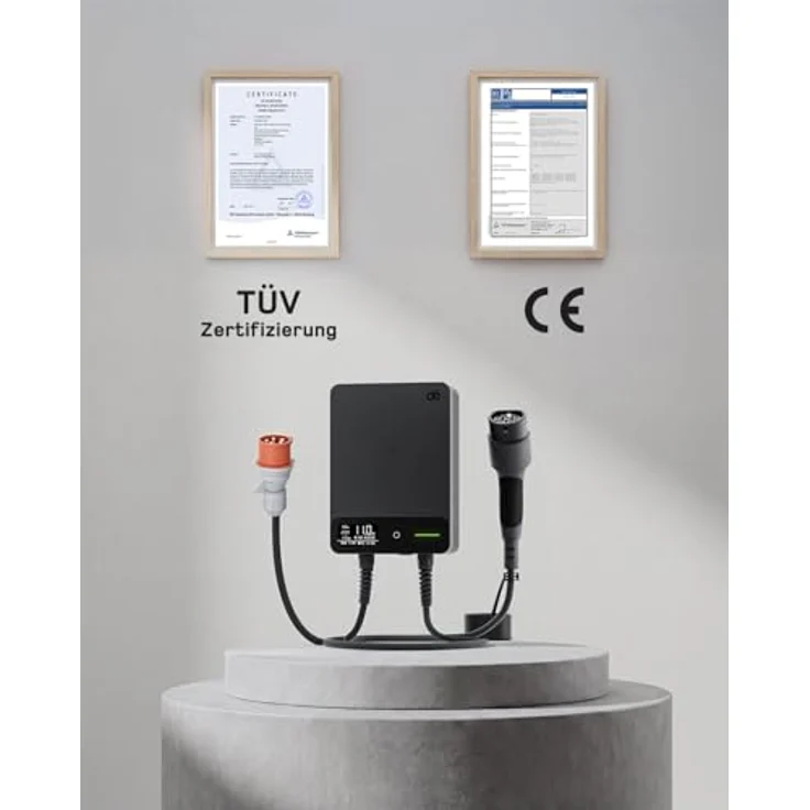 dé 11kW Wallbox mit 7.5m Kabel, App-Version, Type 2 Anschluss, RCD Typ B Sicherheitschutz, einstellbarer Ladestrom – Bild 9
