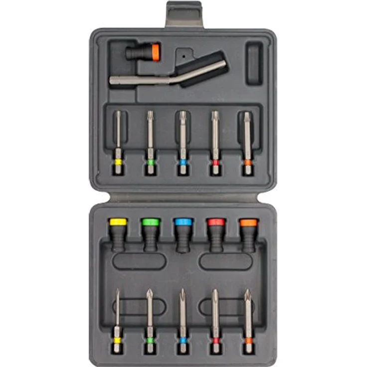 COFI 1453 Bit-Schraubendreher 17 Tlg. Set, 6 Magnetdrivers, 10 Bits mit einer Box, robust, (17 St) – Bild 2
