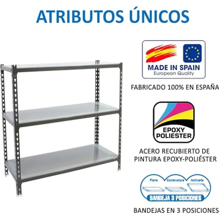 Simonrack Simonclick Metallregal Super Plus, 90 x 110 x 30 cm, 3 Böden, Traglast 200 kg pro Boden, anthrazit – Bild 6