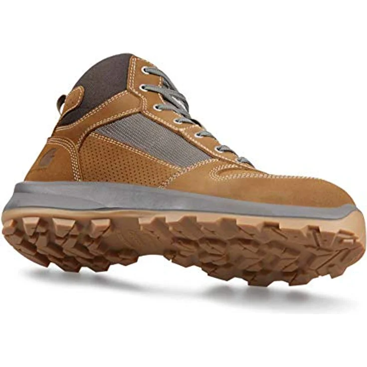 Carhartt Michigan F700909, S1P Sicherheitsschuh mit Glasfaser-Zehenkappe, rutschfester Vibram-Gummisohle, hydrophobiertem Wildleder, schwarz – Bild 4