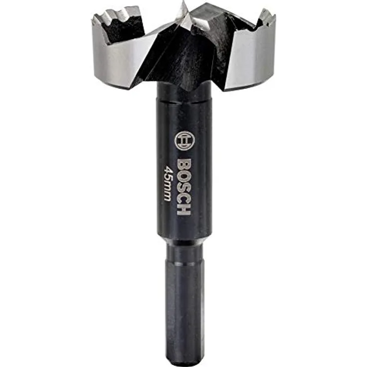 Bosch Forstnerbohrer 45 mm, Präzisionsbohrer mit zahnförmigem Design und hoher Lebensdauer für Holzarbeiten