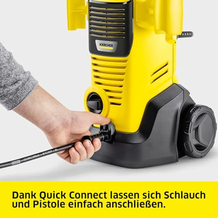 Kärcher Hochdruckreiniger K 3 FJ, mit 6 m Hochdruckschlauch, Vario Power-Strahlrohr und Schaumdüse, ideal für Garten und Auto – Bild 5