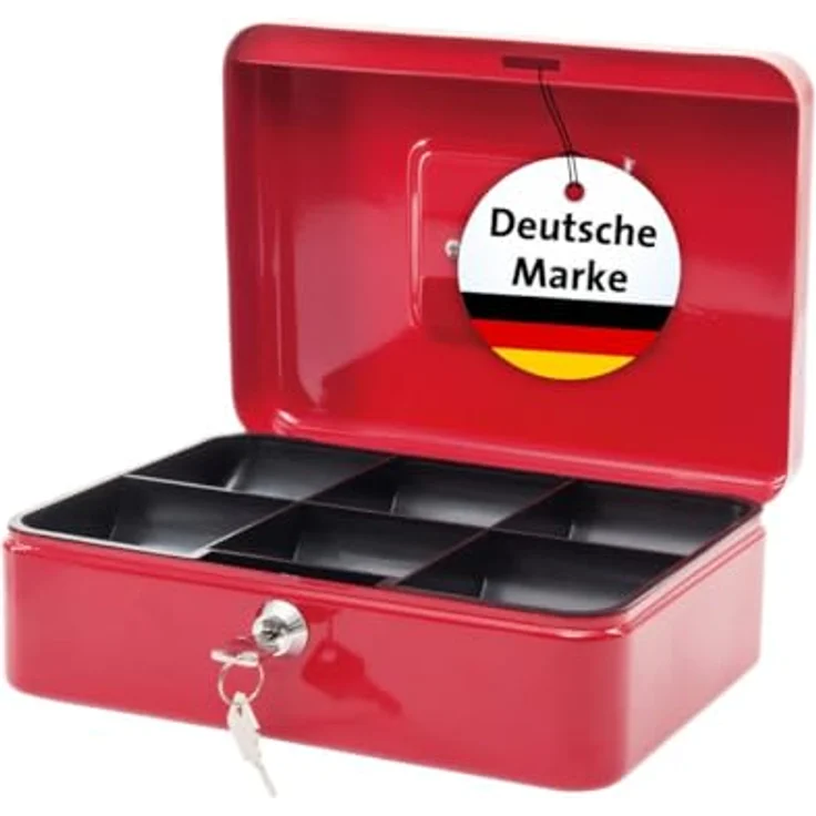 Maul Geldkassette 3, Rot, Herausnehmbarer Hartgeldeinsatz, 250 x 90 x 191 mm, 5611325, 1 Stück – Bild 2