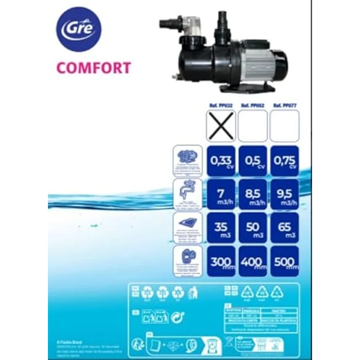 Gre Filterpumpe 2024, Metall, 17.5x26.5x40.75 cm, Schwarz, für Pools und Wasserspaß – Bild 9