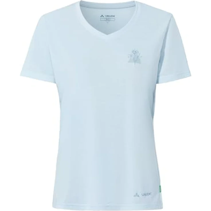 Vaude Skomer Print T-Shirt III, Damen Freizeit- und Wander-Shirt in Blau, reguläre Passform, schnell trocknend, geruchsneutralisierend, nachhaltige Materialkombination – Bild 1