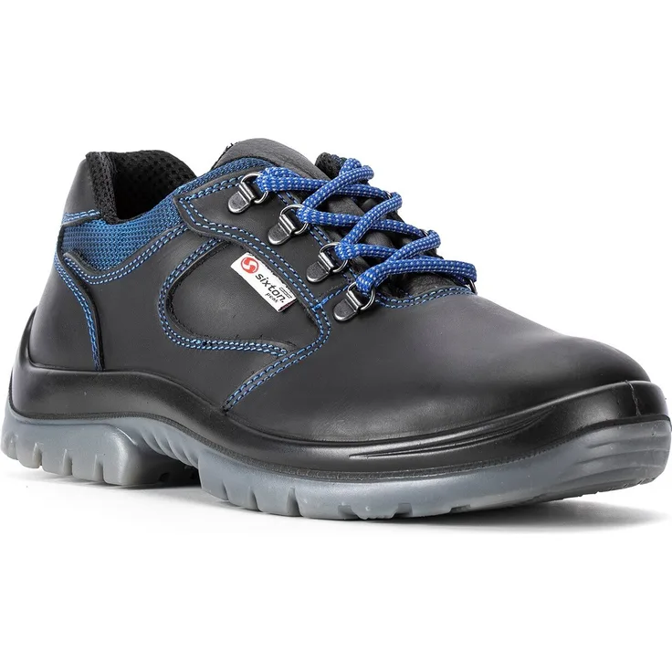 Sixton Sicherheits-Halbschuh KENTUCKY S2, schwarz, EN 20345:2011, Stahlkappe, rutschhemmende PU-Laufsohle, Größe 37