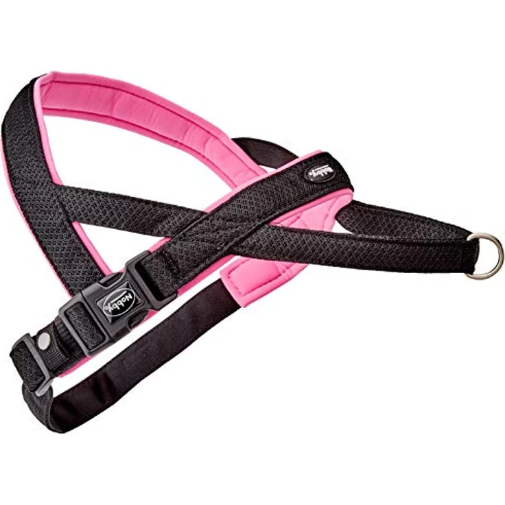 Nobby Norwegergeschirr Mesh Preno, pink L: 60-76 cm + 46 cm, B: 25/35 mm, 1 Stück – Bild 1