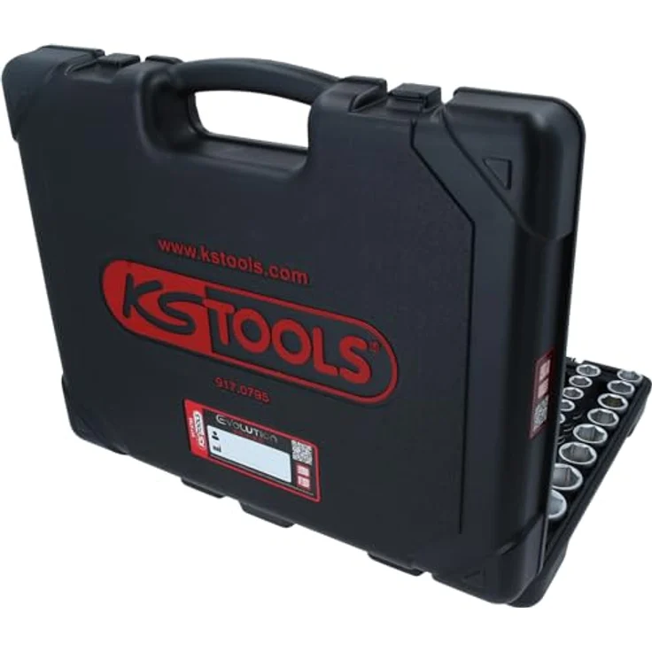 KS Tools Schraubendreher Steckschlüssel-Satz 1/4", 3/8", 1/2", 195 Teile, 6-Kant FlankTraction-Profil, chrom vanadium im Kunststoffkoffer – Bild 3