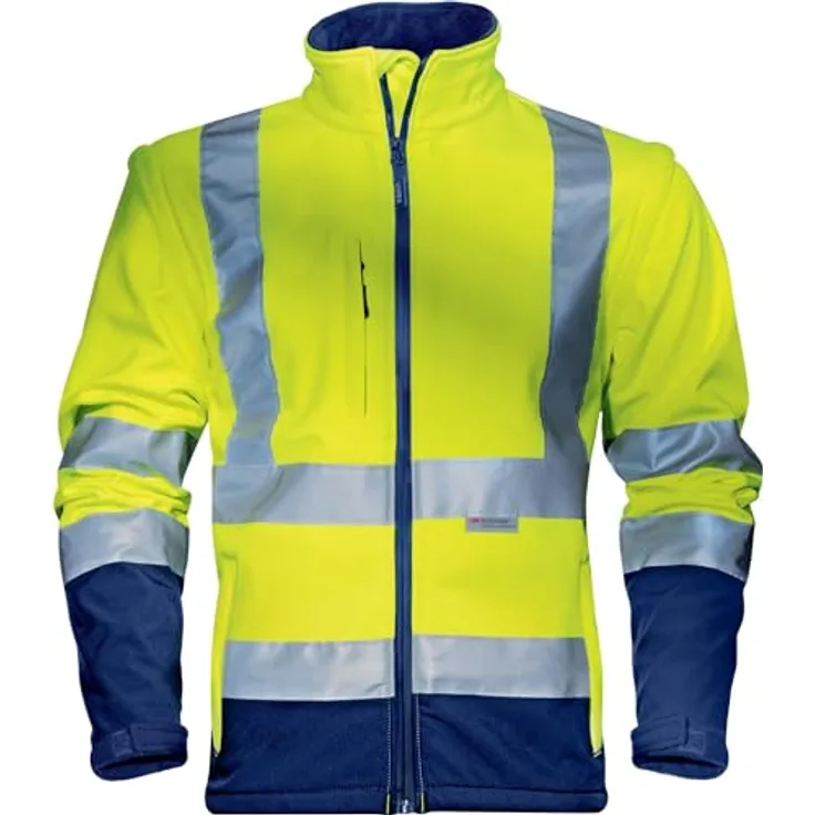 UVEX Herren-Softshelljacke uvex protection flash, Warnschutzkleidung, Größe 4XL