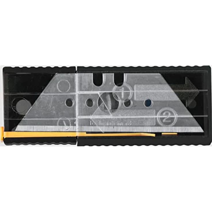 kwb 022806 Ersatz Trapezklingen, 60 x 90 x 0,5mm, 6er Pack, rasiermesserscharf, in Sicherheits-Spenderbox, eisgehärtete Klinge – Bild 3