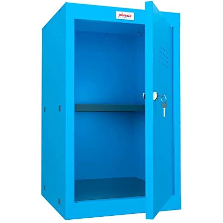 Phoenix CL0644BBK Cube Locker, Würfel-Schließfach mit 87L Stauraum, blau, stabiles Design mit Standardschloss – Bild 2