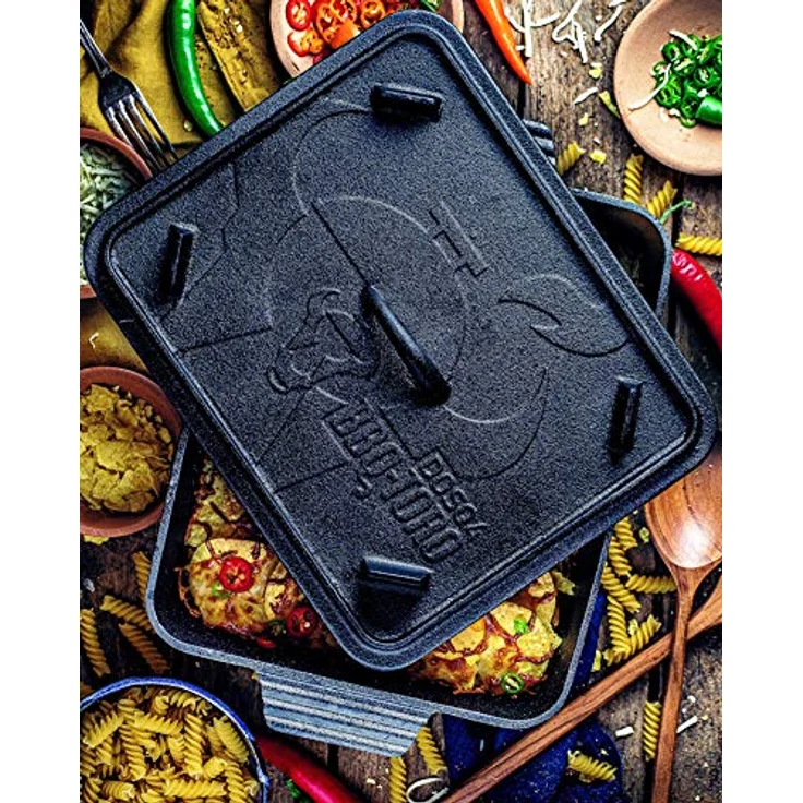 BBQ-Toro Dutch Oven Brotbacktopf I Gusseisen Kochtopf Gusstopf I 5,5 Liter I preseasoned - bereits eingebrannt I Bräter mit Deckel I DOSQ4 Backtopf – Bild 2