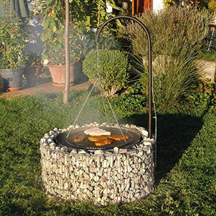 Feuerstelle, Ø 92 cm, Höhe: 40 cm, silberfarben, verzinkt – Bild 2