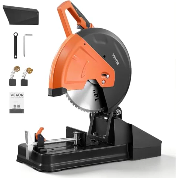 VEVOR Metalltrennsäge Kappsäge 355mm, 2800W Motor, -45° bis 45° einstellbarer Winkel, mit Klingenschutz & Späneauffangbehälter – Bild 1