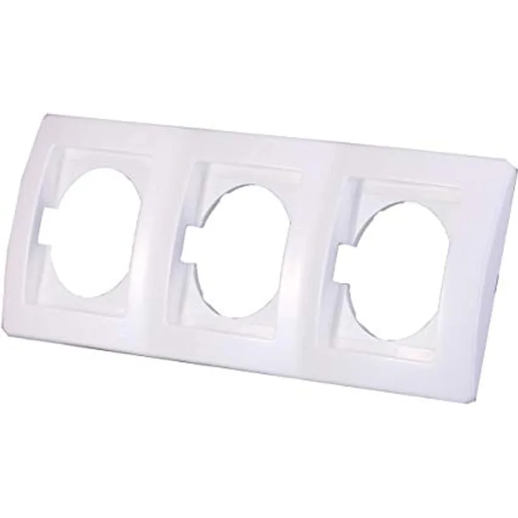 TEM EKONOMIK 3-Fach UP Rahmen Horizontal, weiß, elegantes kratzfestes Design, für trockene Innenräume
