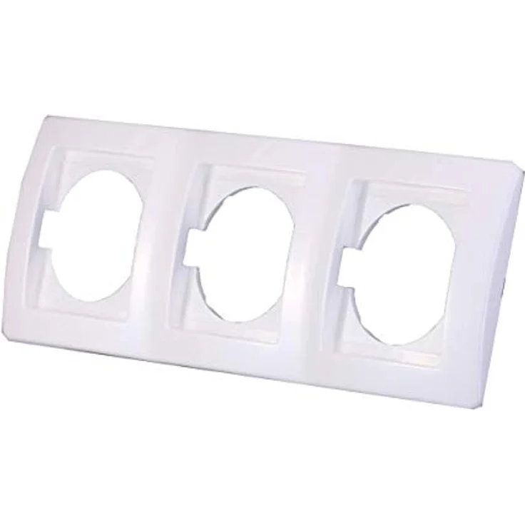 TEM EKONOMIK 3-Fach UP Rahmen Horizontal, weiß, elegantes kratzfestes Design, für trockene Innenräume – Bild 1