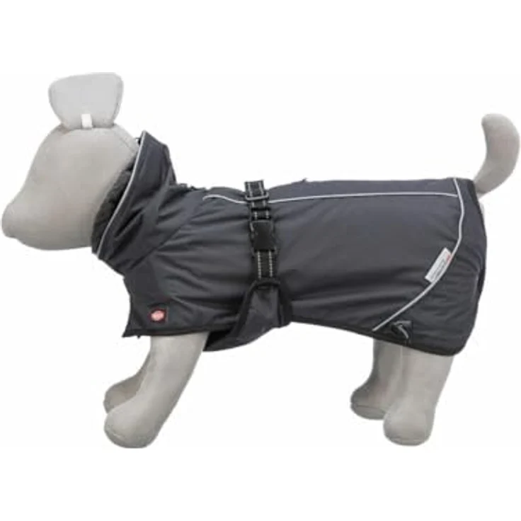 Trixie Calvi Hundemantel, Schwarz, L: 55 cm, wasser- und winddicht, mit reflektierenden Streifen – Bild 5