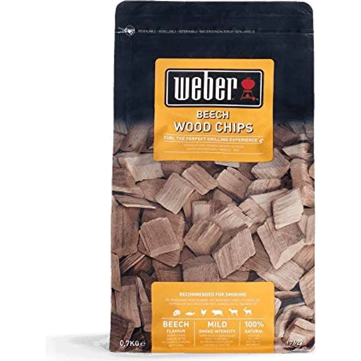 Weber 17622 R„ucherchips Buche, 700 g, dezentes R„ucheraroma, Fleisch und Gefgel, Aroma, R„uchern, Grillen – Bild 2