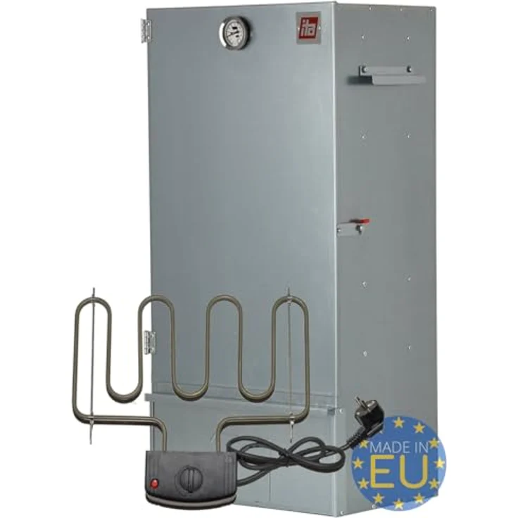 ITA Elektrischer Räucherofen 7001, Premium Räucherschrank 81 cm aus legiertem Stahl, Elektroheizung, für Kalträuchern & Heißräuchern, Made in EU – Bild 1