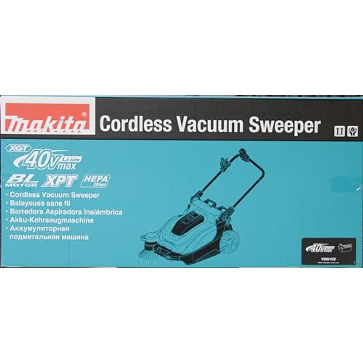 Makita Akku-Kehrsaugmaschine XGT 40V max. 65 cm, 24 l, HEPA-Filter für Innen- und Außeneinsatz, VS001GZ – Bild 16
