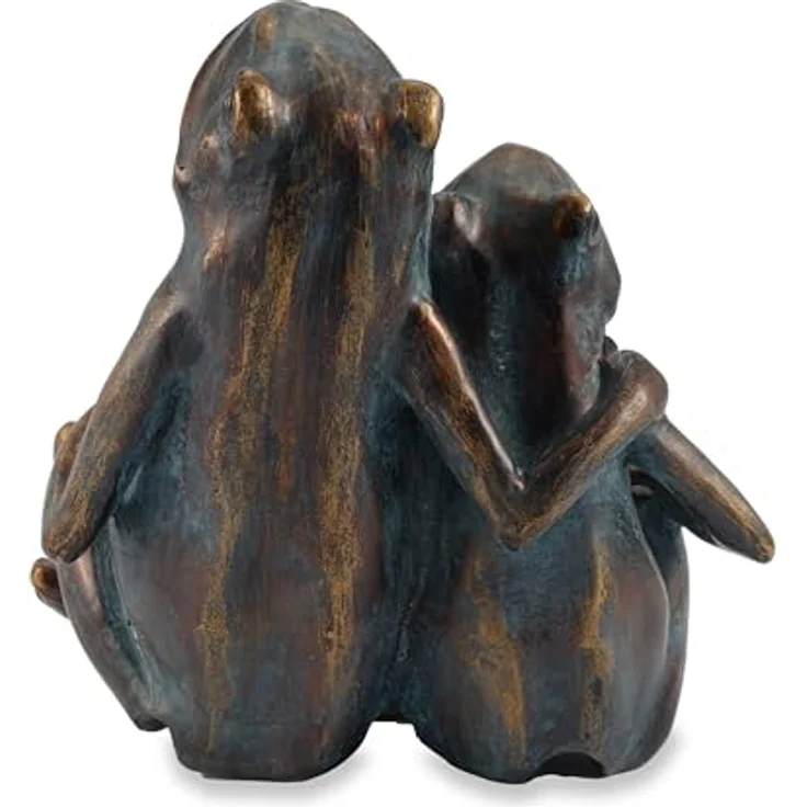 Esotec Wasserspeier-Figuren Frosch-Paar, Teichfigur aus Kunststein mit Silikonschlauch für Mini-Teich und Garten-Brunnen, wetterfest, 200 x 150 x 220 mm – Bild 2