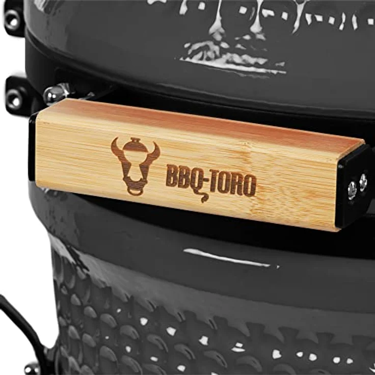 BBQ-Toro Kamado Grill | Holzkohlegrill Haiiro Ø 32 cm mit Thermometer, Holzgriff | Grau | Kamado Keramikgrill, Mini Holzkohlegrill, Mini Kamado Grill, Keramik Grill, Kamado BBQ, Ceramic Grill – Bild 5