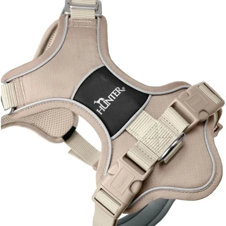 HUNTER Geschirr Divo Up Taupe S-M, Hundegeschirr mit 5-facher Verstellmöglichkeit und reflektierendem Material – Bild 3