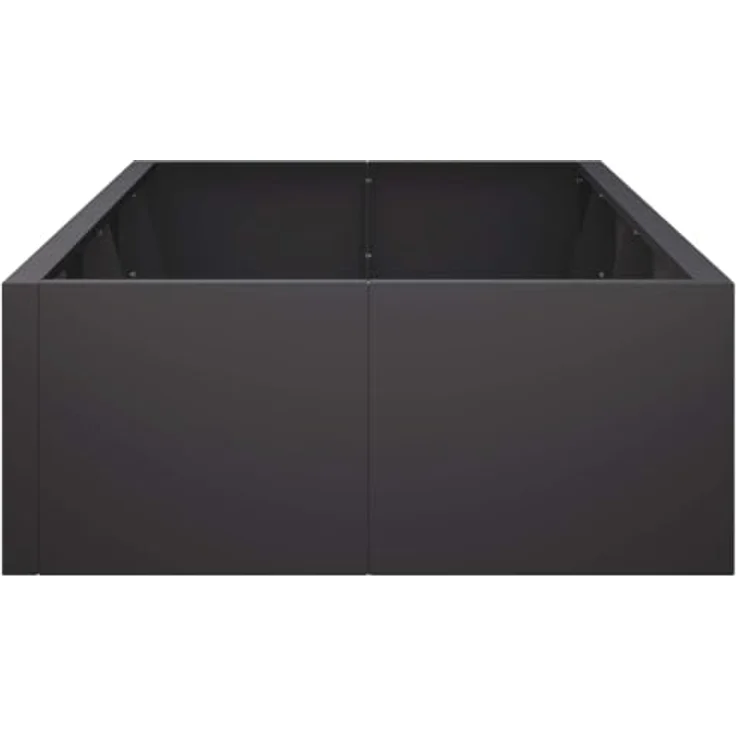 vidaXL Beetumrandung Stützmauer, 8 Teile 300 x 100 x 50 cm, wetterbeständige Stahlkonstruktion in Schwarz, flexibles modulares Design – Bild 8