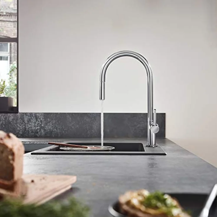 hansgrohe Talis M54, Einhebel-Küchenmischer mit Ausziehauslauf, Chrom, 210 ComfortZone, Temperaturbegrenzung, schwenkbar bis 360° – Bild 2