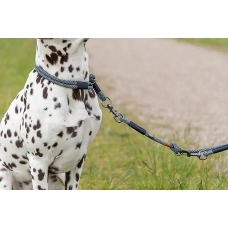 TRIXIE Soft Rope Hundeleine, XS-S 1,2 m/6 mm, schwarz/grau - strapazierfähige Leine mit Trigger Snap Hook für kleine Hunde, ergonomische Handschlaufe, wetterfestes Material – Bild 4