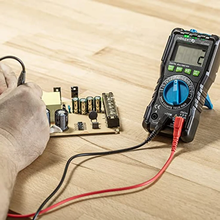 HÖGERT TECHNIK Digitales Multimeter HT203 mit TRUE RMS, NCV, VFC, LCD-Anzeige, 600 V Spannung, 10 A Strom, für Elektro, Kfz und Werkstatt – Bild 4