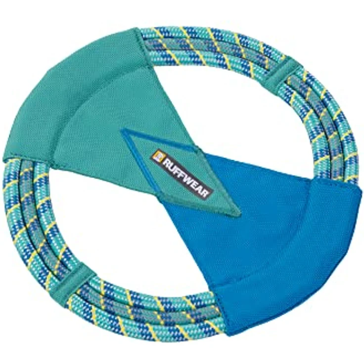 RUFFWEAR Fling-Fetch-Tug Hundespielzeug, Fliegende Scheibe, Einheitsgröße, pazifisches Ringspielzeug, Aurora Teal – Bild 2