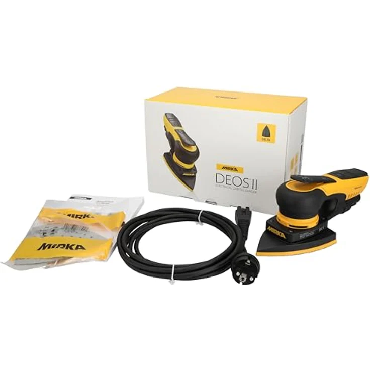 Mirka DEOS II 663 Deltaschleifer 300 W, vibrationsarmer Dreieckschleifer für staubfreies Schleifen von Holz, Trockenbau & Metall mit variabel einstellbarer Drehzahl und Bluetooth-Verbindung, MID6634044 – Bild 4