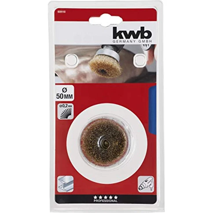 KWB Topfbürste, Messingdraht, gewellt, ø 50 mm - 609110 – Bild 4