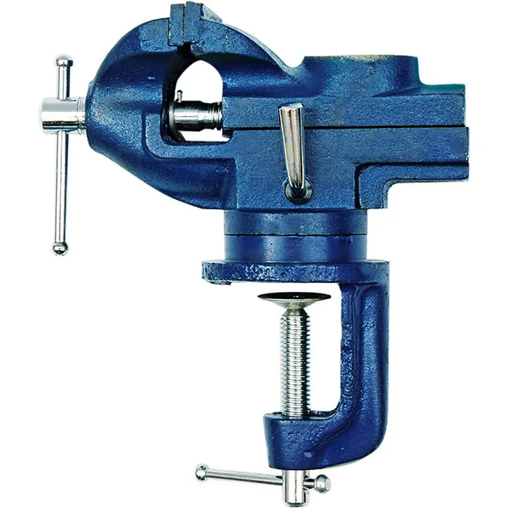 TRIZERATOP Schraubstock 65 mm, drehbar, Tischschraubstock in Grau