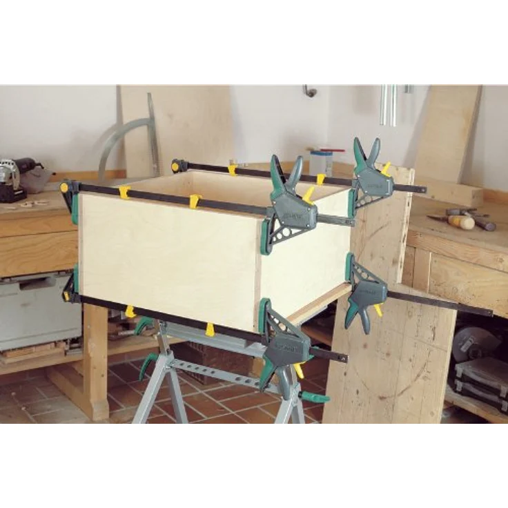 wolfcraft EHZ 100-915 Einhandzwinge PRO 3034000, Kraftvolle Zwinge zum professionellen Spannen von Werkstücken mit nur einer Hand, Spannkraft: 120 kg - Spannweite: 915 mm – Bild 2