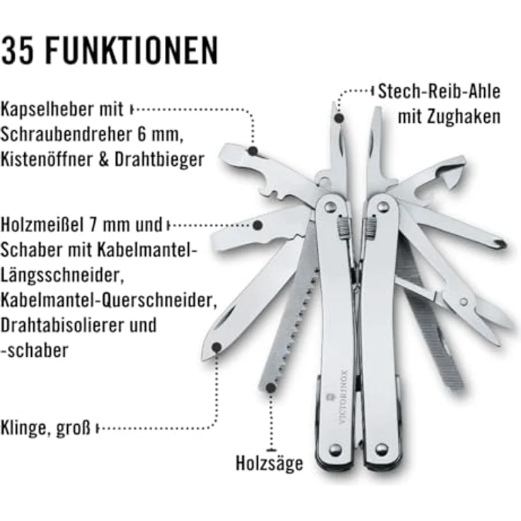 Victorinox SwissTool Spirit X Plus in Leder-Etui (3.0235.L) – Bild 5