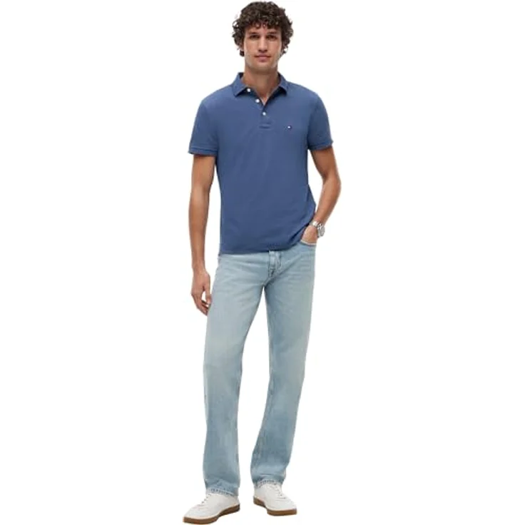 Tommy Hilfiger Poloshirt 1985 SLIM POLO aus leicht strukturiertem Piqué-Material, atmungsaktiv – Bild 5