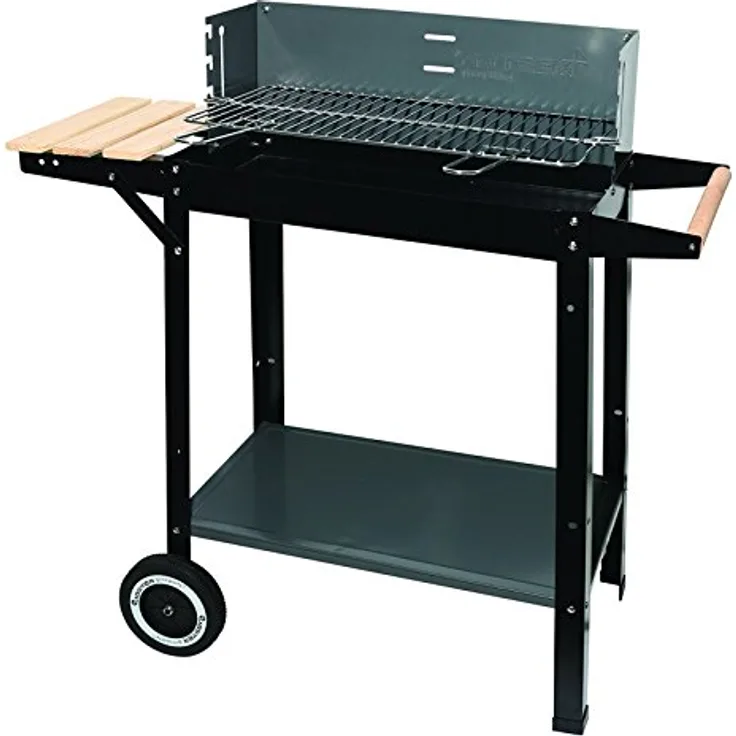 4U-Onlinehandel Grillwagen 53x27x83cm Holzkohlegrill Standgrill Kohlegrill Gartengrill Grill BBQ