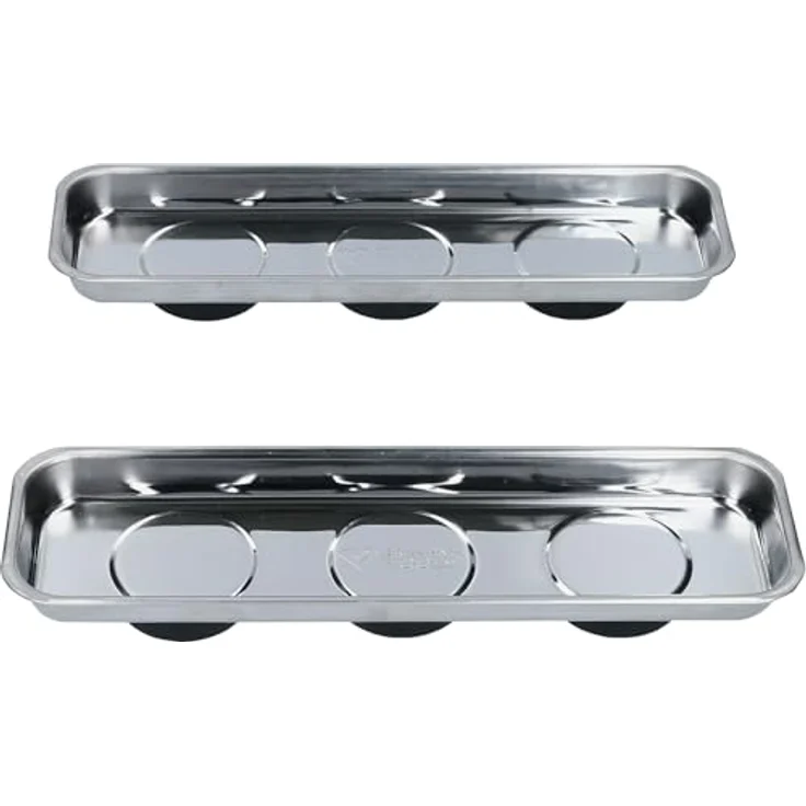 Brilliant Tools Magnetisches Tablett / Schale-Set aus Edelstahl 65 x 226 mm, 2-tlg – Bild 7