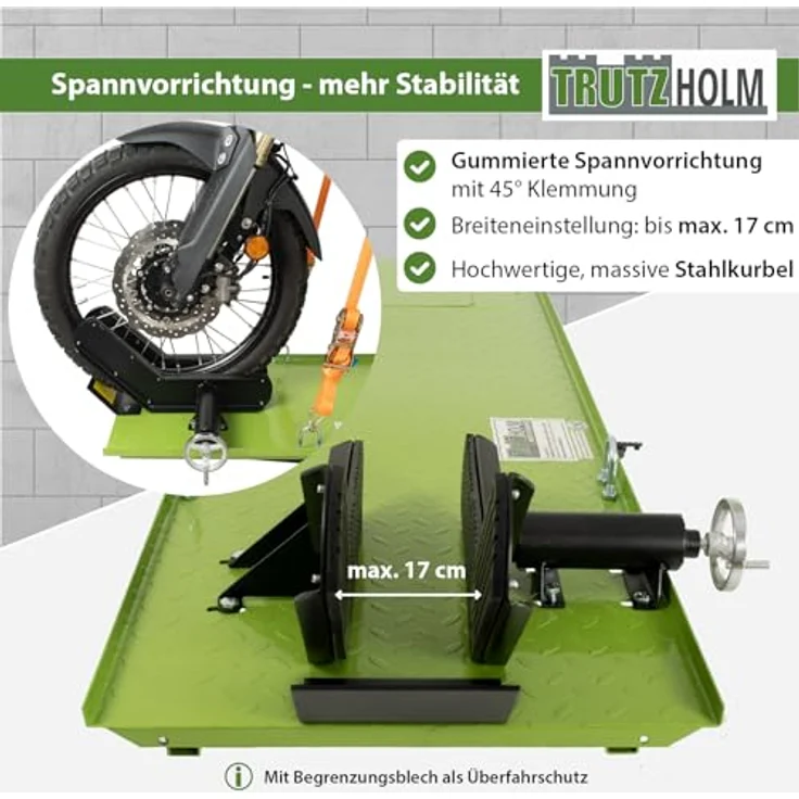 Trutzholm® Motorradhebebühne Schwarz/Grün hydraulisch Montagebühne Heber 450kg - Preisvergleich – Bild 6
