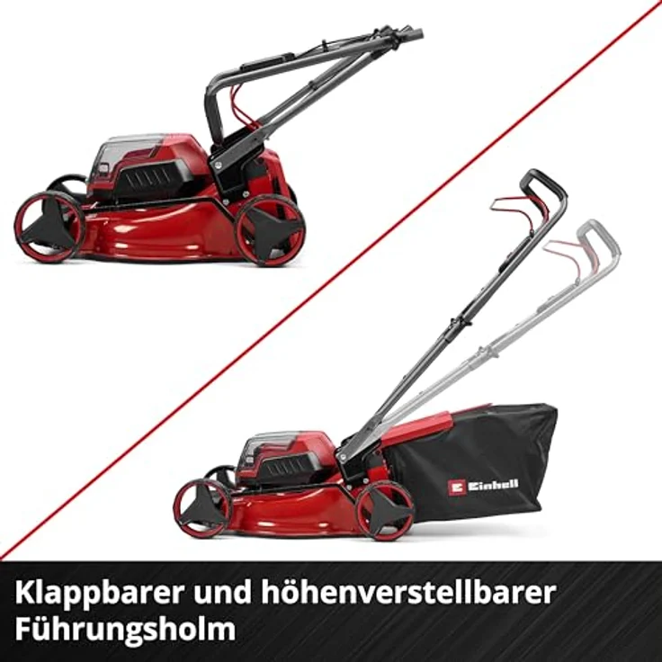 Einhell Akku-Rasenmäher 'GC-CM 36/42 Li BL', geeignet für Flächen bis 400 m², bürstenloser Motor, 50-Liter-Grasfangkorb, zentrale Schnitthöhenverstellung, inklusive Akku und Ladegerät – Bild 8