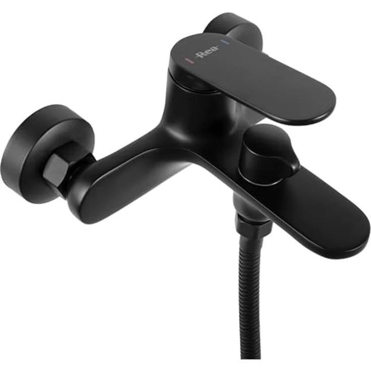 wohnwerk.idee Wannenarmatur Badewannenarmatur Gold Matt Gebürstet, Einhebelmischer mit integrierter Handbrause und flexiblen Schlauch – Bild 2