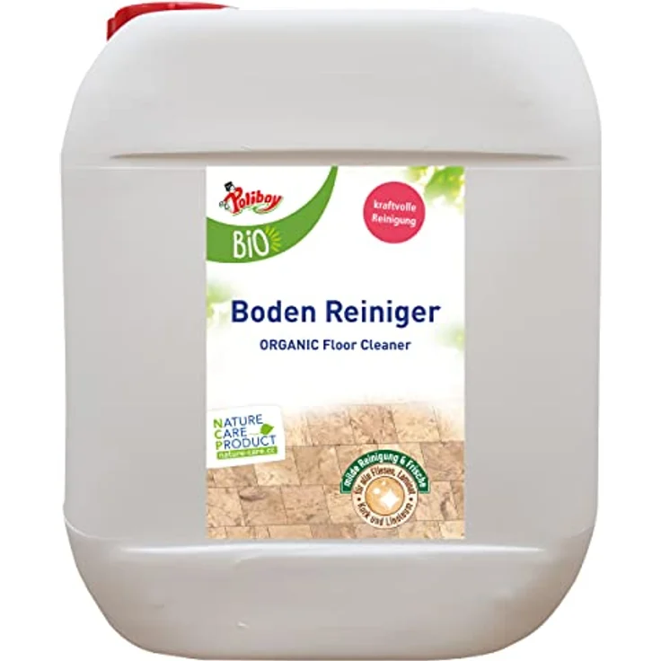 POLIBOY BIO Boden Reiniger - Universalreiniger für Bodenbeläge - streifenfrei mit Frischeduft - Vegan - 1er Pack - 5L - Made in Germany – Bild 1