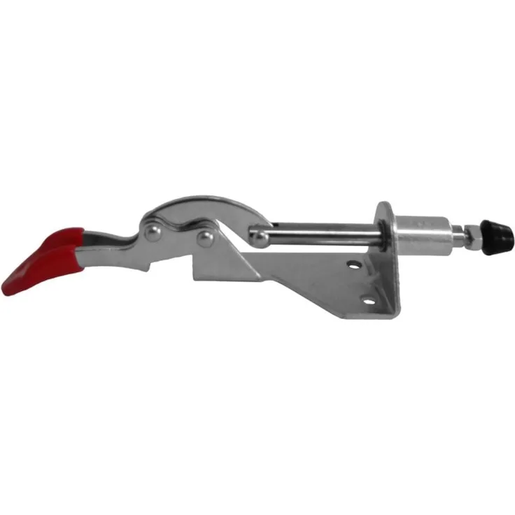 SO-TECH Kniehebelspanner Kniehebelklemme, Haltekraft bis zu 90 kg, 190° Balkenwinkel, rot