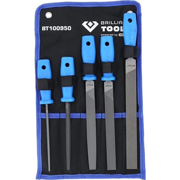 BRILLIANT TOOLS BT100950 Feilen-Satz, 5-tlg. mit Kunststoffheften und Rolltasche, Powered by KS TOOLS – Bild 2