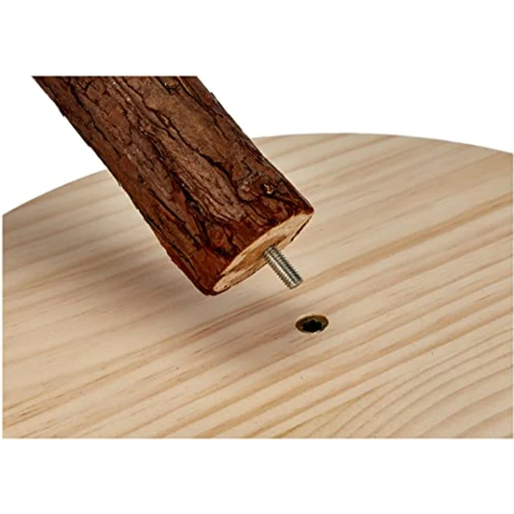 Kerbl Outdoor-Spielzeug Nagerzubehör Futterbaum Holz - Stamm mit Löchern, ca. 30 cm, natur – Bild 5