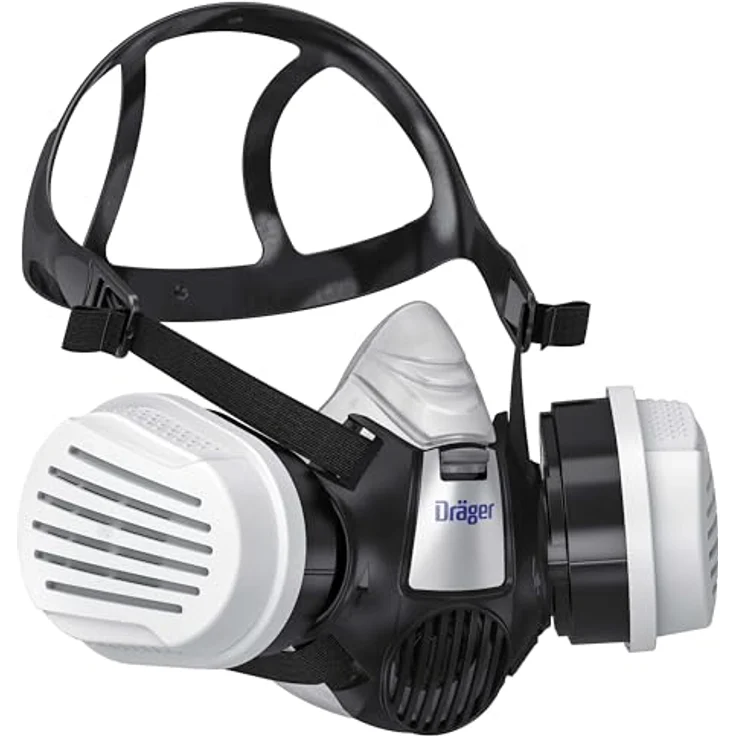 Dräger X-plore 3300 Maler Halbmasken-Set inkl. A2 P3 Kombi-Filter , Größen S-M-L , gegen Gase, Dämpfe, Fein-Staub und Partikel , Größe M – Bild 2