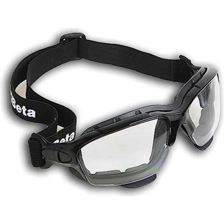 Beta 7093BC Transparente Schutzbrille, Sicherheitsbrille (kratzfester Augenschutz für die Werkstatt, gepolsterte Arbeitsschutzbrille, Rundumschutz, Gläser aus transparentem Polycarbonat), Schwarz – Bild 2