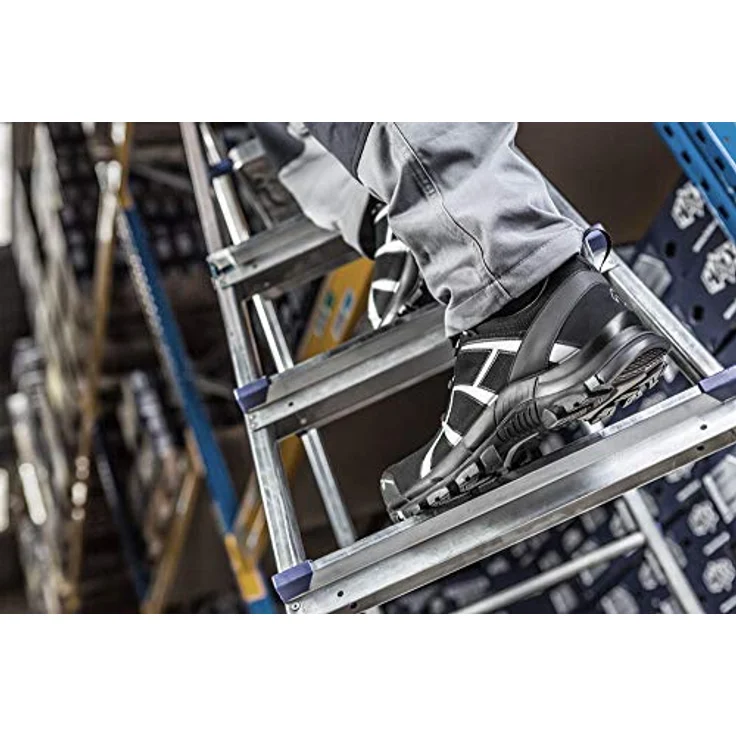 haix Black Eagle Safety 41.1 low, Arbeitsschuh S1P mit glasfaserverstärkter Zehenschutzkappe, metallfrei, antistatisch, schwarz – Bild 7